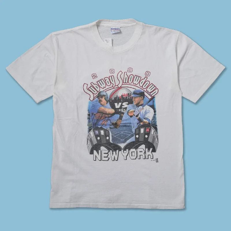 - Cat anti-jump window safety netVintage 2000 Subway Series T-Shirt Large