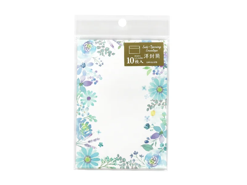 - Organic cotton dog bibsSide-opening Envelope (botanical  blue  10 sheets)