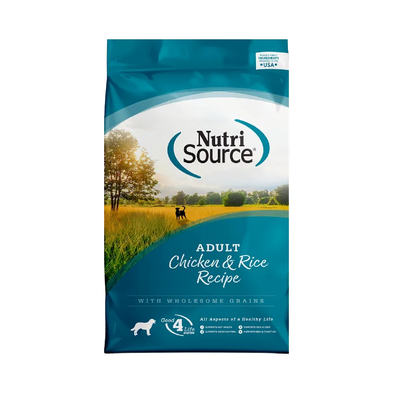 - Dog food helps the digestive systemNutrisource Chicken & Rice Dry Dog Food