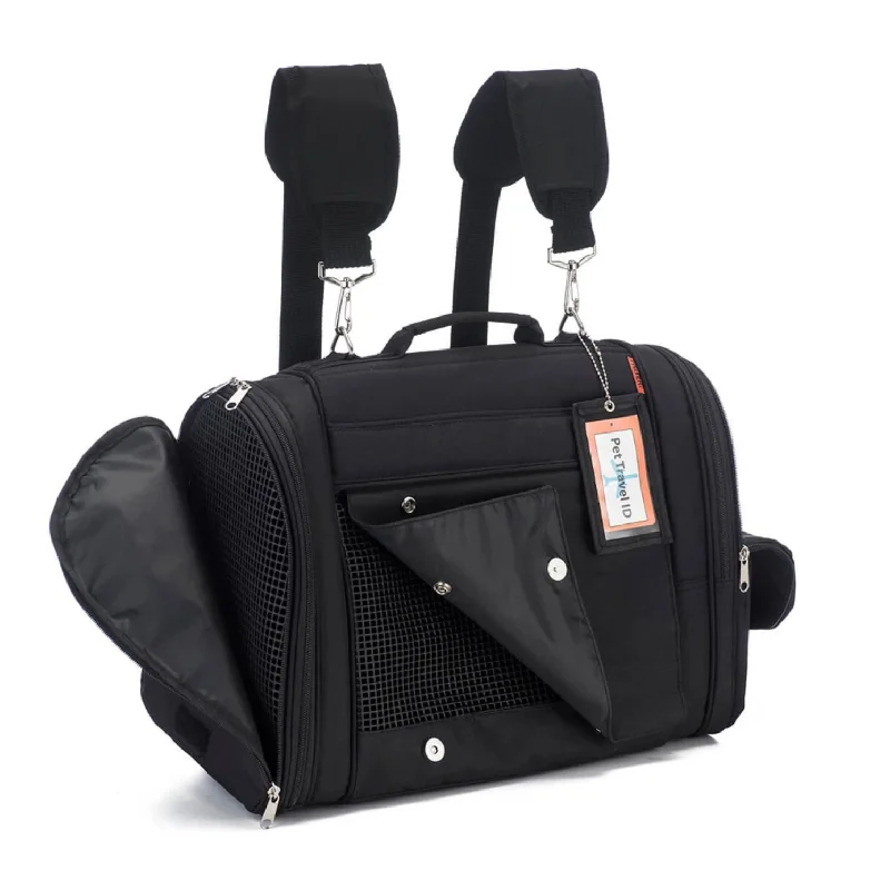 Dog clothesHideaway Pet Backpack: Black