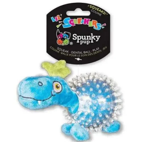 - Parrot climbing and standing wooden frameSpunky Pup Lil Squeakers Dino In Cear Spiky Ball Dog Toy Assorted Colors - Parrot climbing and standing wooden frameSpunky Pup Lil Squeakers Dino In Cear Spiky Ball Dog Toy Assorted Colors