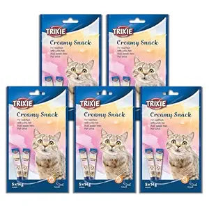    - Cat food for immune system support  Trixie Creamy Snack With Chicken Cat Treats  5 Ã— 14 gm
