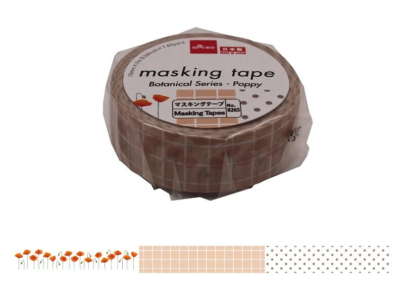 - Elderly dog ​​joint care mattressMasking Tape -Botanical Series - Poppy-