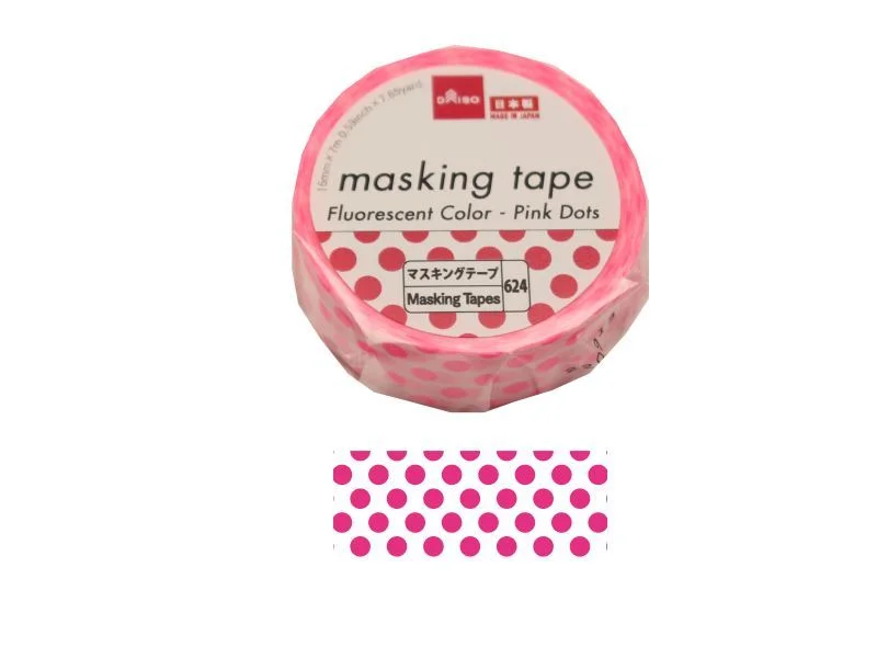 - Teething and chewing toys for puppiesMasking Tape -Fluorescent Color - Pink Dots-