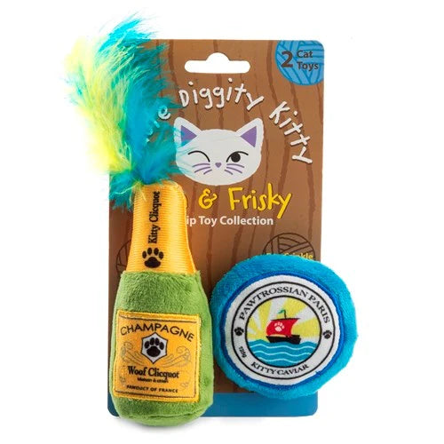 - Pregnant cat delivery room warming boxKitty Clicquot Bottle & Caviar Catnip Toys