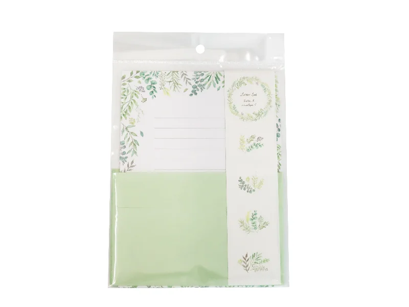 - Degradable pet feces bagLetter set (botanical  green  8 sheets of letter paper  4 envelopes  4 pieces of stickers)