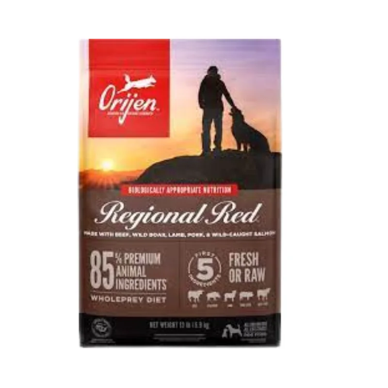 -High-fiber dog foodOrijen Regional Red Dry Dog Food