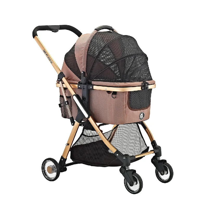 Pet retro style clothesPista Luxury 3-In-1 Stroller Gold