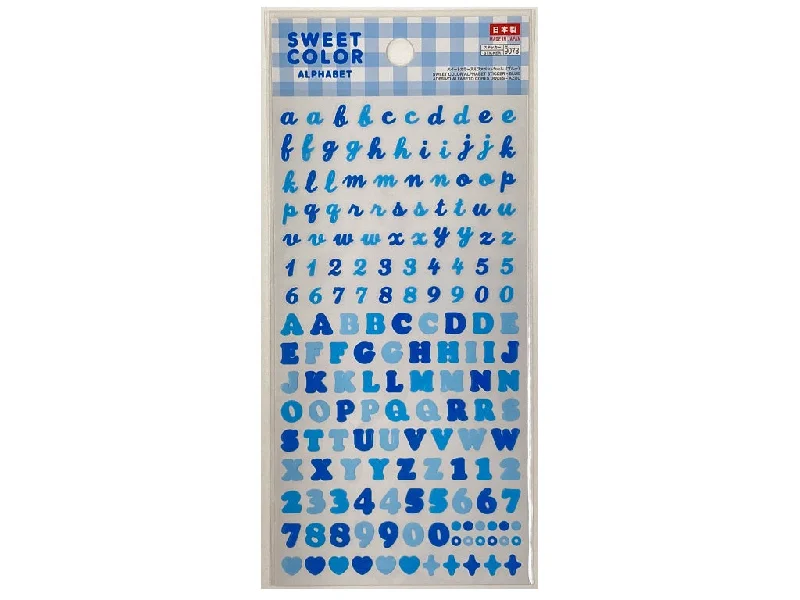 ---SWEET COLOR ALPHABET STICKER - BLUE
