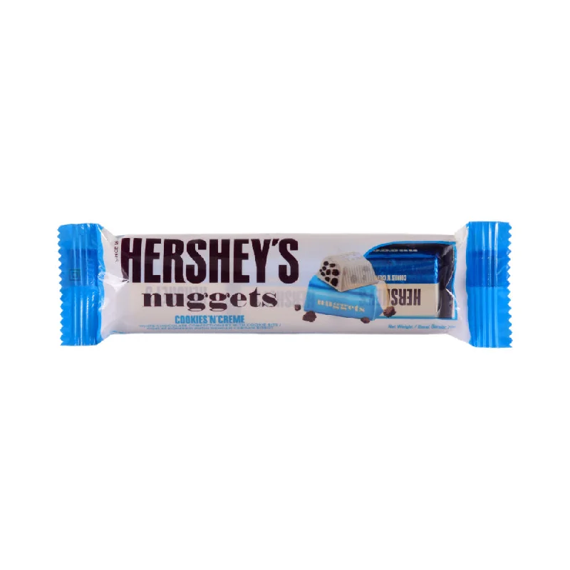 Pet ProductsHERSHEYS CHOCOLATE NUGGETS COOKIES N CREME 28 GM