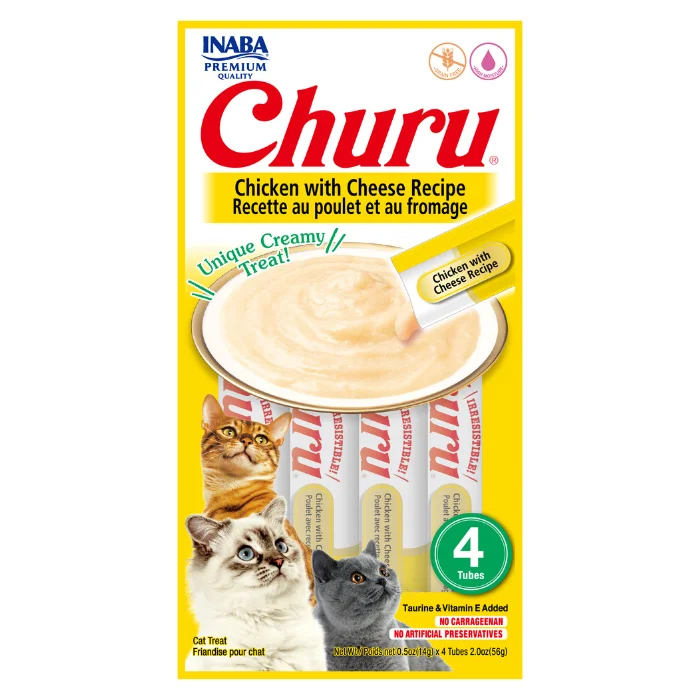 . **Health and Nutrition** Churu Creamy Cat Treats - Chicken with Cheese (4 sticks x 14g) . **Health and Nutrition** Churu Creamy Cat Treats - Chicken with Cheese (4 sticks x 14g)