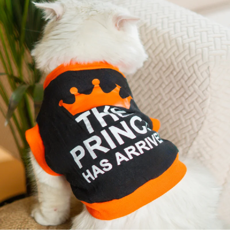 - Degradable pet feces bagPet Set Go Prince Has Arrived T-shirt for Cats (Orange/Black) - Degradable pet feces bagPet Set Go Prince Has Arrived T-shirt for Cats (Orange/Black)