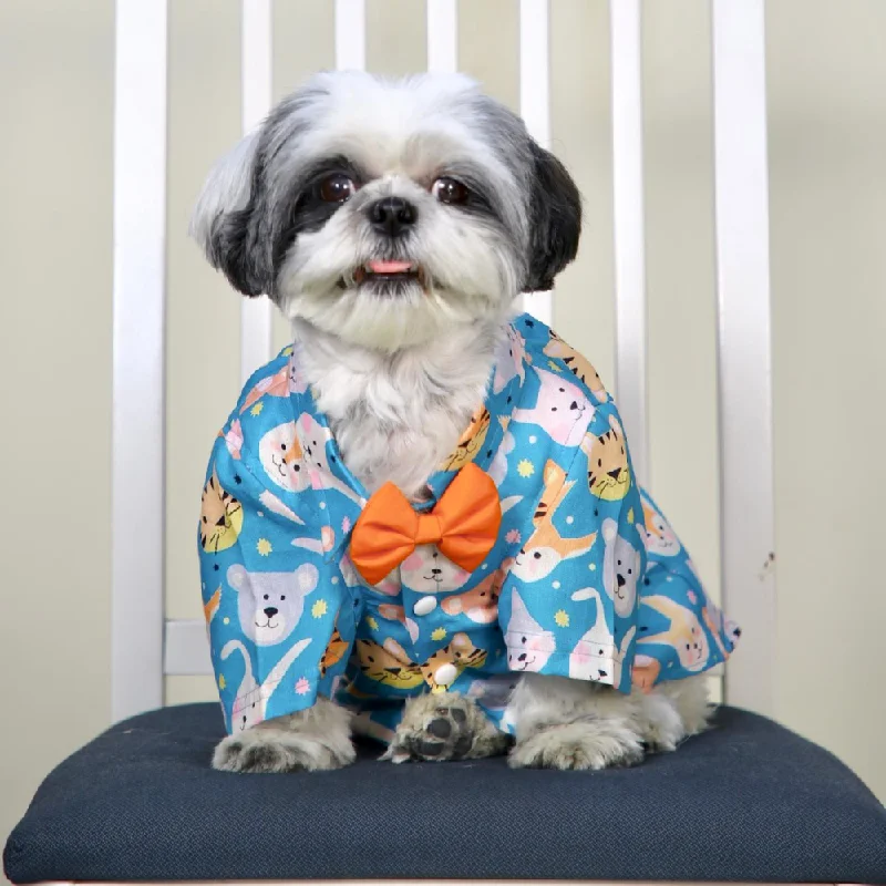 - Durable nylon dog leash wholesaleDogobow Animal Print Shirt for Dogs (Teal)