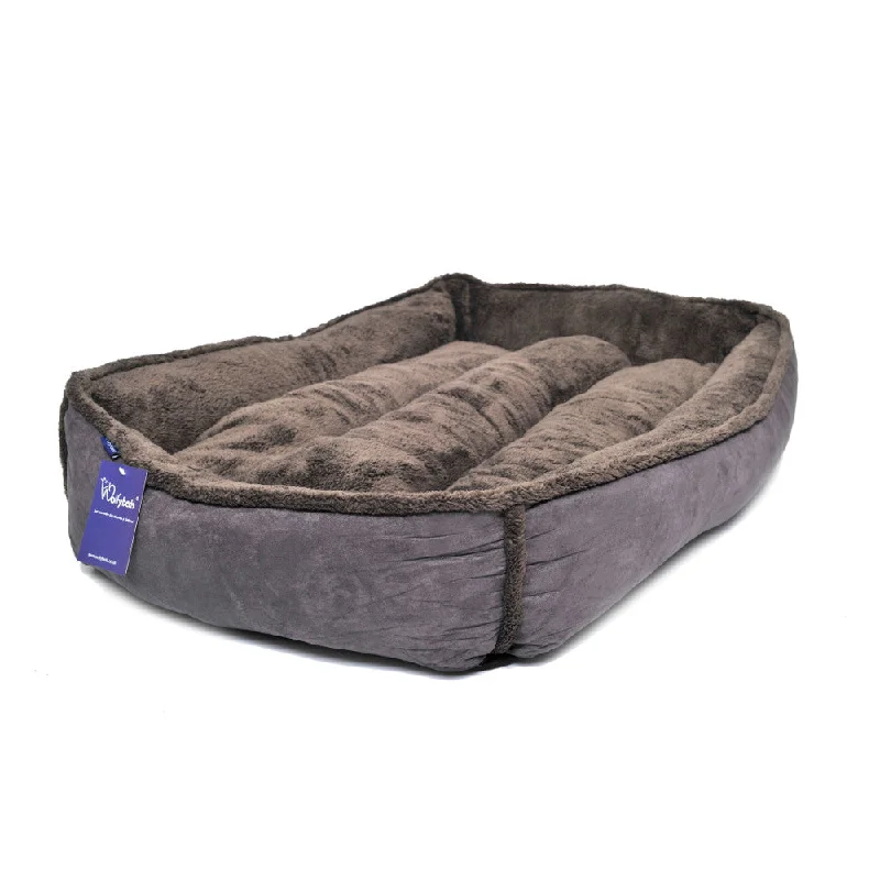 - Dog heart rate monitoring collarSlate Grey Fleece Cradle Dog Bed XXL