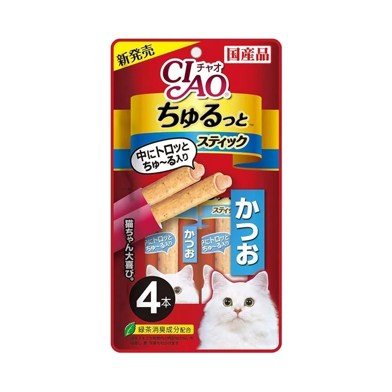    - Fish-based cat food  Ciao Churutto Tuna (katsuo) Cat Treats