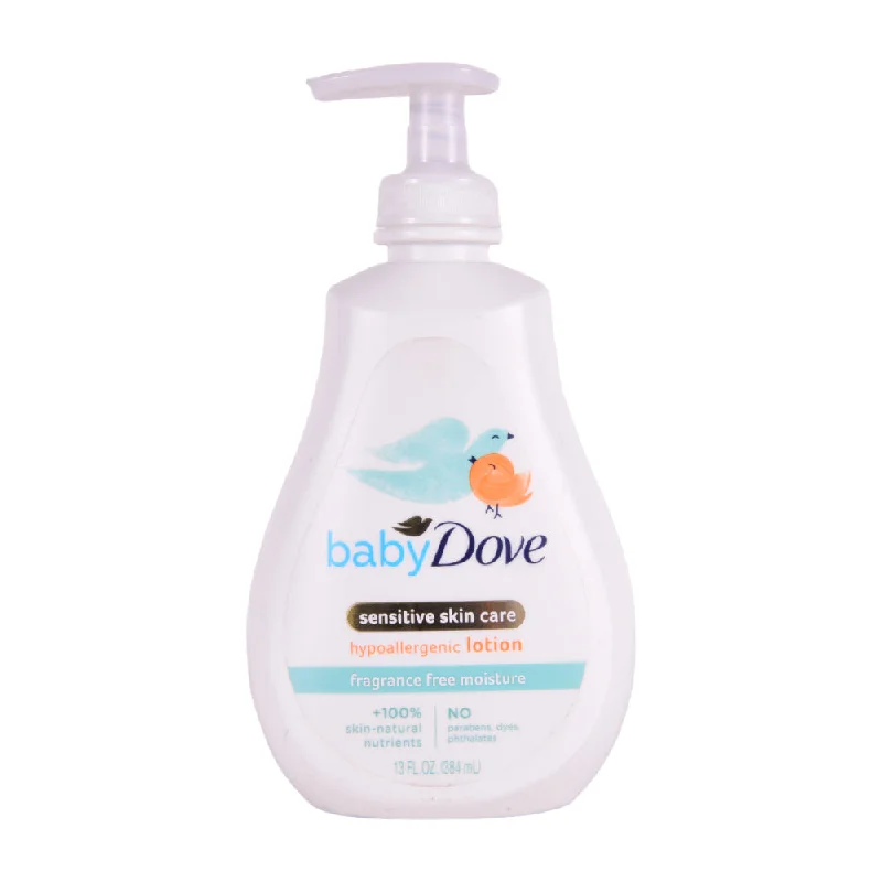 ---DOVE BABY LOTION FRAGRANCE FREE MOISTURE SENSITIVE 384 ML