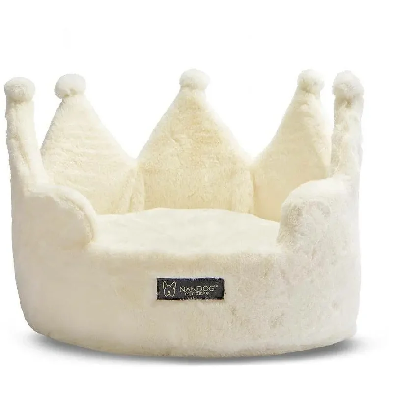 -Splash-proof food bowl AND Anti-choking slow food bowlIvory Cloud Collection Crown Pet Bed -Splash-proof food bowl AND Anti-choking slow food bowlIvory Cloud Collection Crown Pet Bed