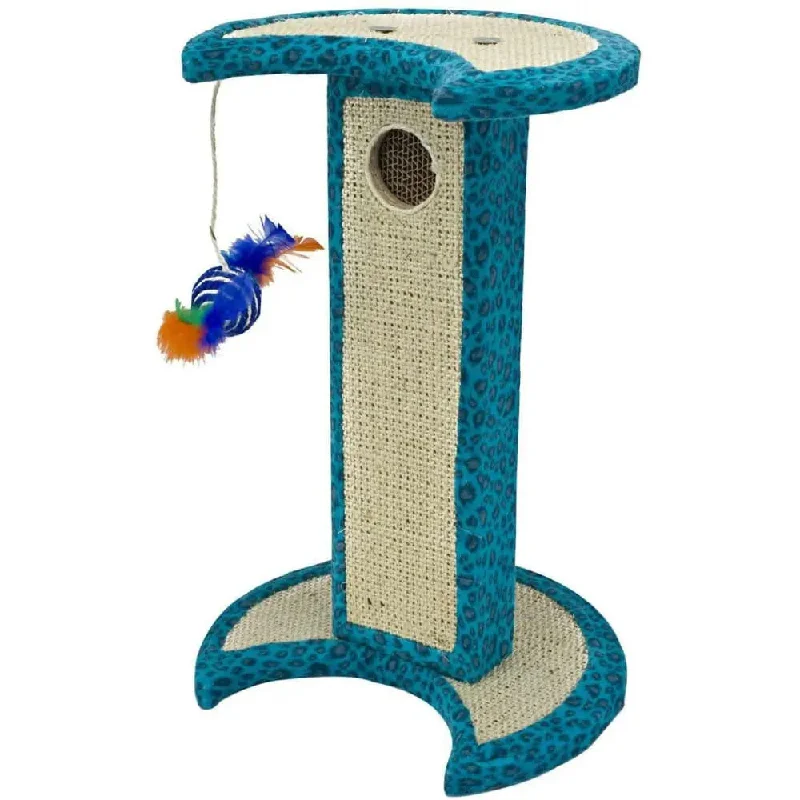 - Pet fence foldable indoorPenn-Plax Cat Scratching Post Sisal with Swatting Toy, Blue Leopard Print - Pet fence foldable indoorPenn-Plax Cat Scratching Post Sisal with Swatting Toy, Blue Leopard Print