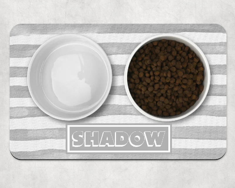 - Foldable and portable cat bagPersonalised Watercolour Stripe Neoprene Pet Bowl Placemat