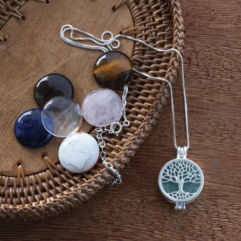---Precious Tree of Life Brazilian Convertible Gemstone Necklace