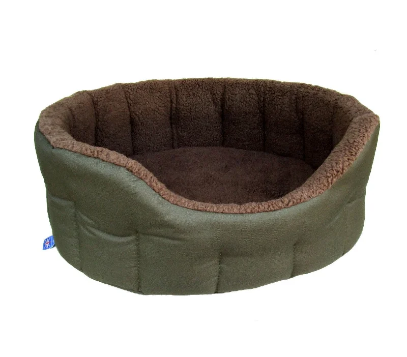 - Pet electric nail grinder silent modelHeavy Duty Green Polyester With Mushroom Fleece Oval Dog Bed