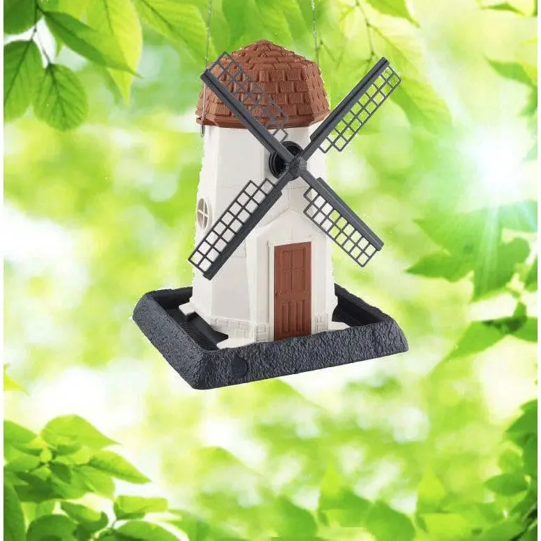 ---White Windmill Birdfeeder