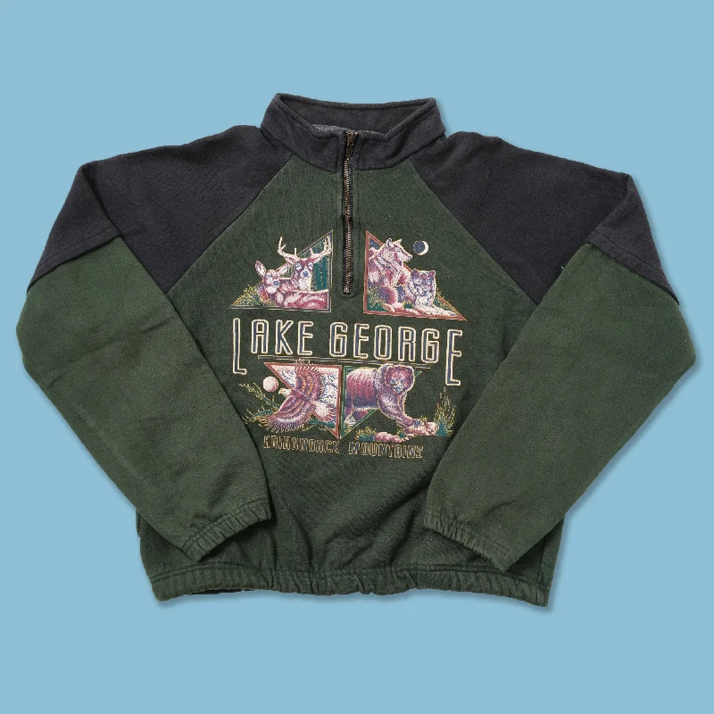 - ​​Christmas pet Christmas clothingVintage Lake George Q-Zip Sweater Medium