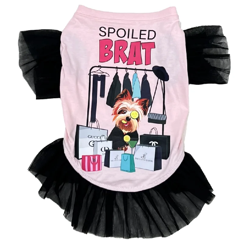 - Pet fence foldable indoorThe Papaw Cartel Spolied Brat Frilled Tshirt Dress for Dogs (Pink)