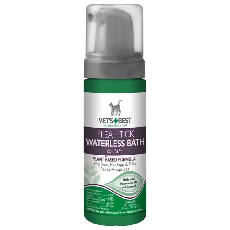 - Deodorizing cat litter tofu litterVet's Best Flea and Tick Cat Waterless Bath Foam 5 oz