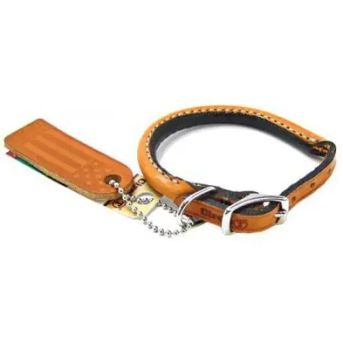  -Splash-proof food bowl AND Anti-choking slow food bowlCircle T Leather Round Dog Collar Tan