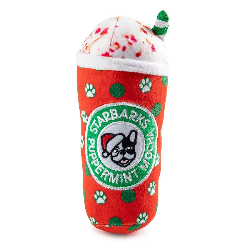 Pet toysStarbarks Puppermint Mocha Holiday Dots Cup Dog Toy