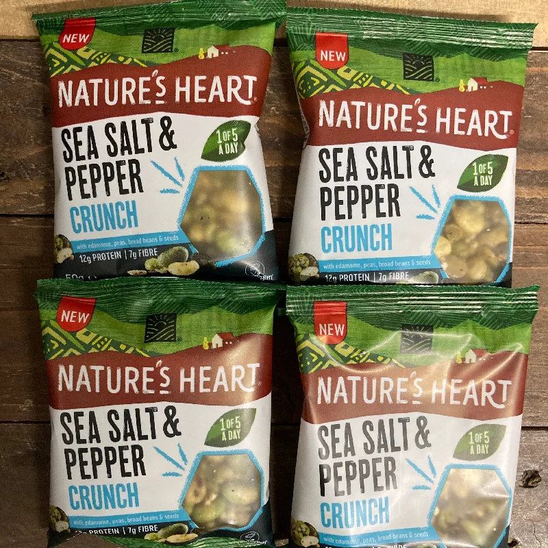  -Explosion-proof leash FOR LARGE dogs6x Nature's Heart Sea Salt & Pepper Crunch Bags (6x50g)