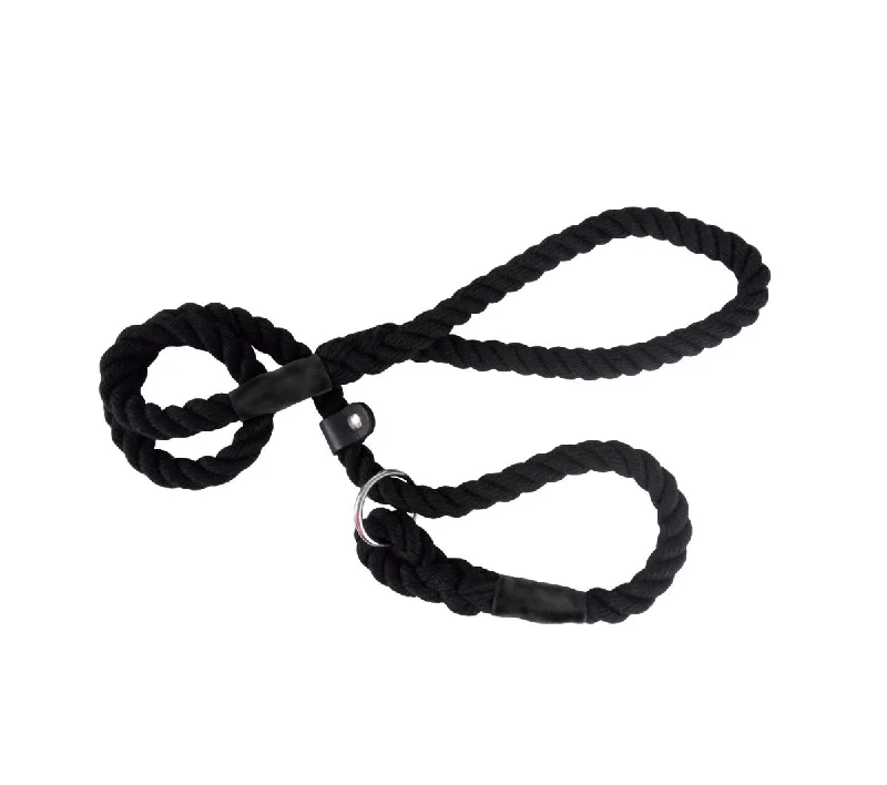 - Pet tear stain cleaning wipesBlack Cotton Mix Rope Slip Dog Lead by Hem And Boo