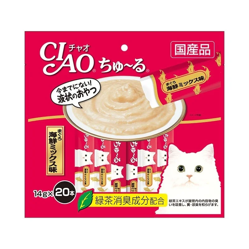    - Cat food for dental health  Ciao Churu White Meat Tuna Cat Treats