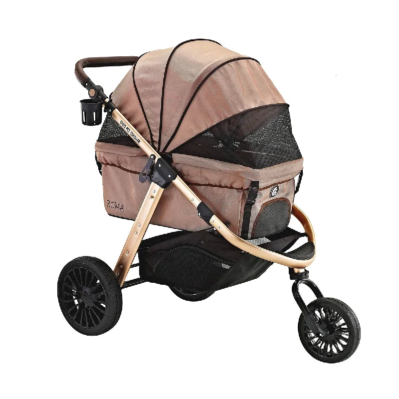 Pet cotton clothesRoma Luxury Jogging Sports Stroller Gold