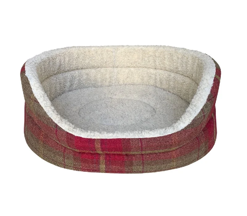 - Pet smart GPS locatorRed Check Oval Dog Bed by Hem And Boo