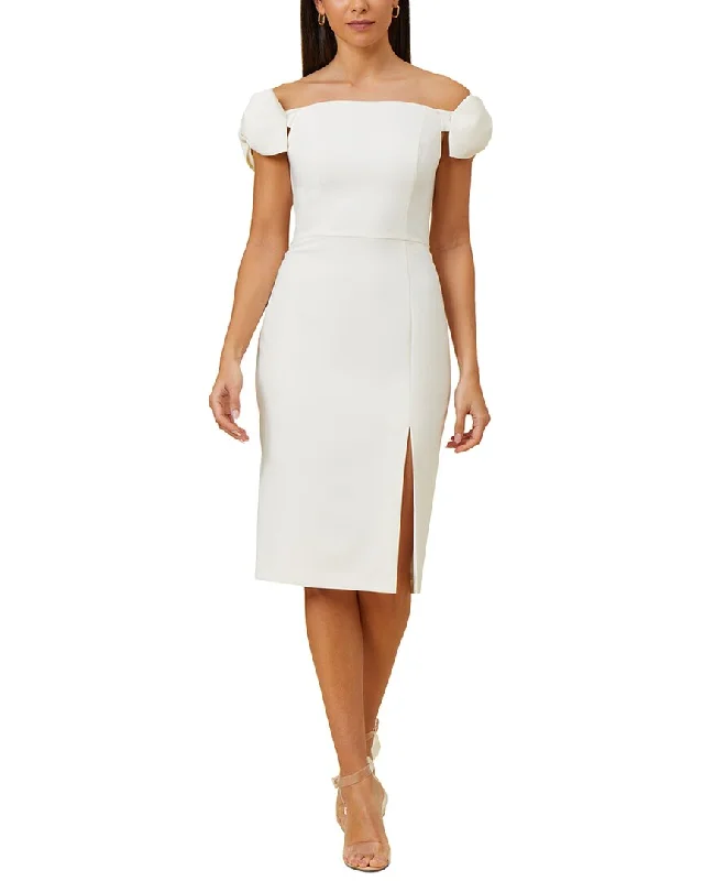 Aidan Mattox Off Shoulder Sheath Dress