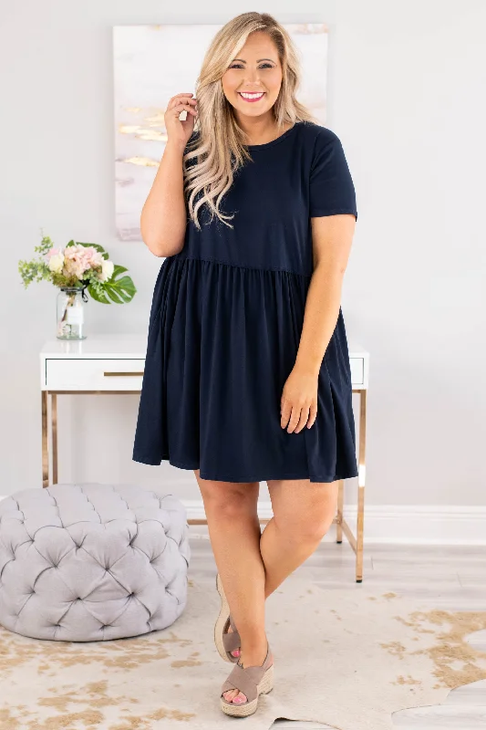 Bold Spirit Dress, Navy