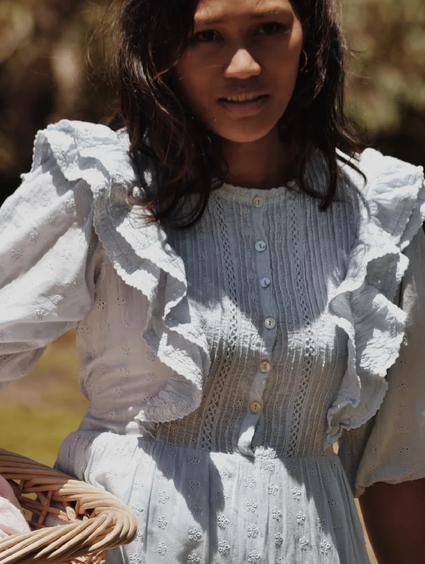 CLEMENTINE BUTTON DOWN DRESS BABY BLUE