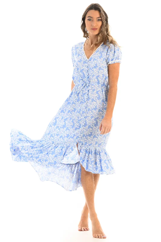 Tia Dress / Periwinkle Floral