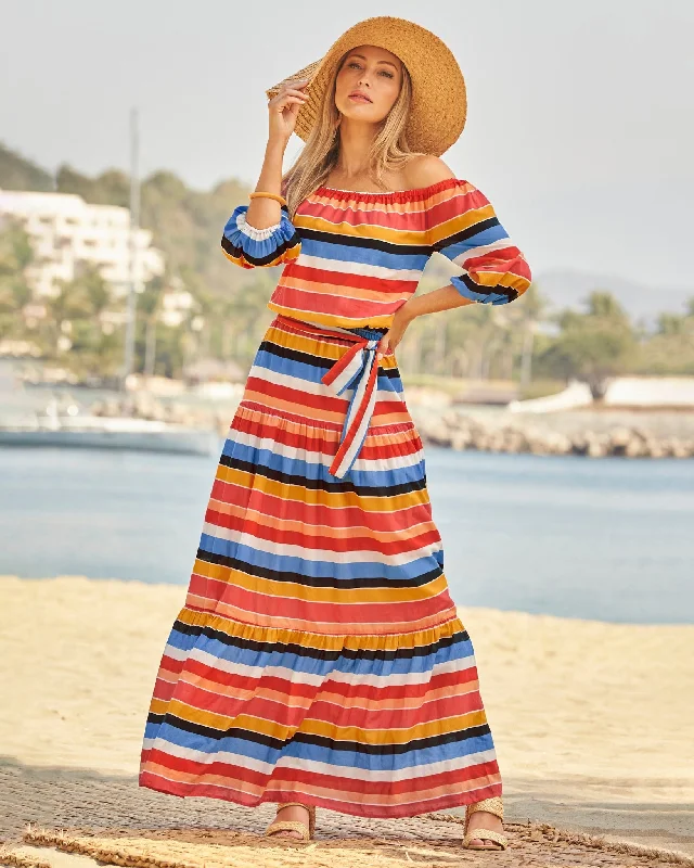 Multi Stripe Maxi Dress Multi