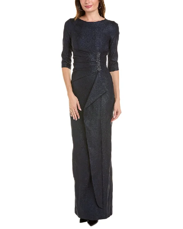 Teri Jon by Rickie Freeman Jacquard Gown