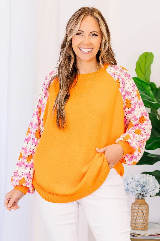 An Adorable Smile Sweater, Orange