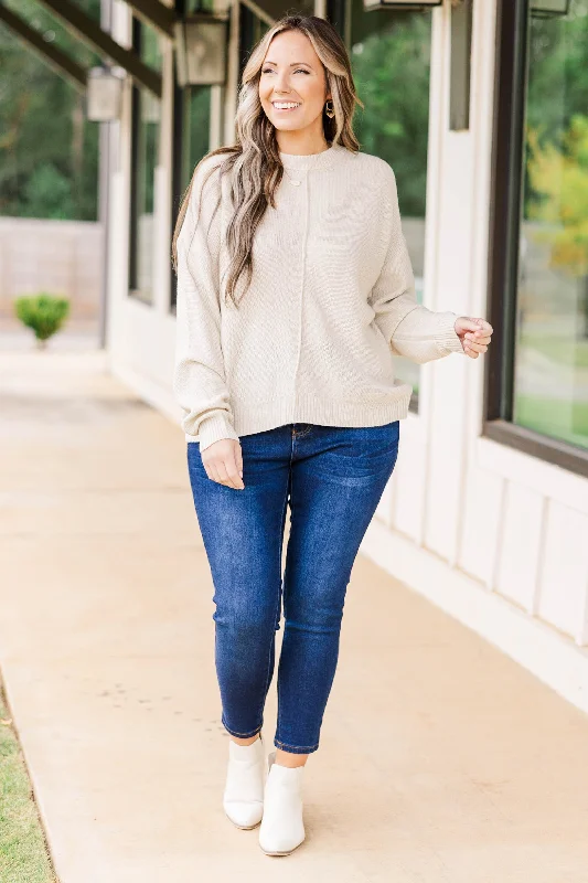 Work This Out Sweater, Cream