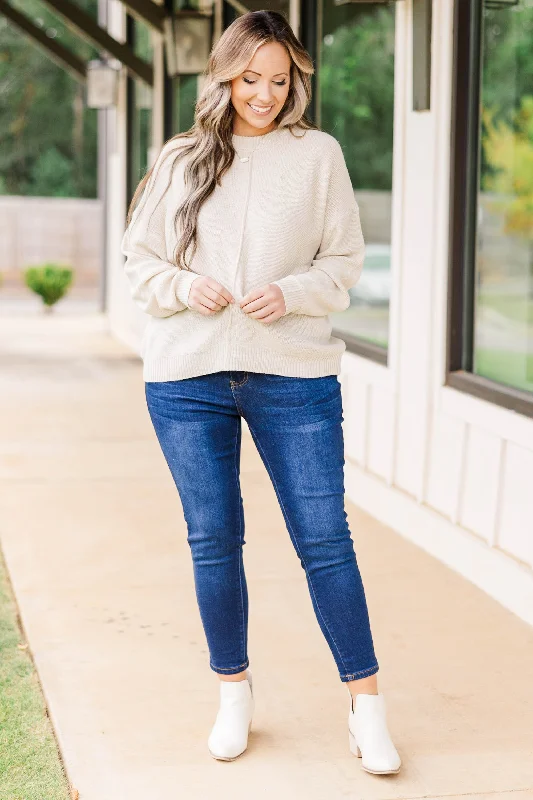 Work This Out Sweater, Cream