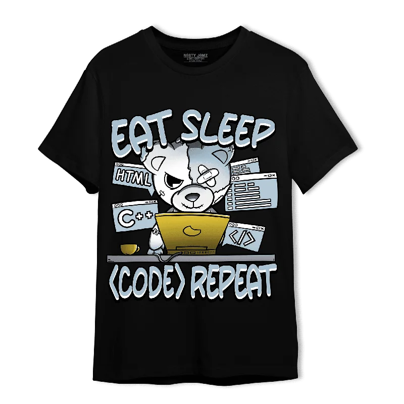 NastyJamz Blue Grey 13s T Shirt Match Eat Sleep Code BER