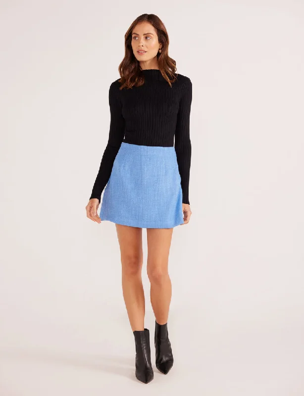 Minkpink - Lucy Mini Skirt in Light Blue