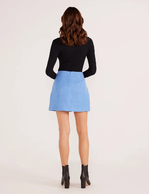 Minkpink - Lucy Mini Skirt in Light Blue