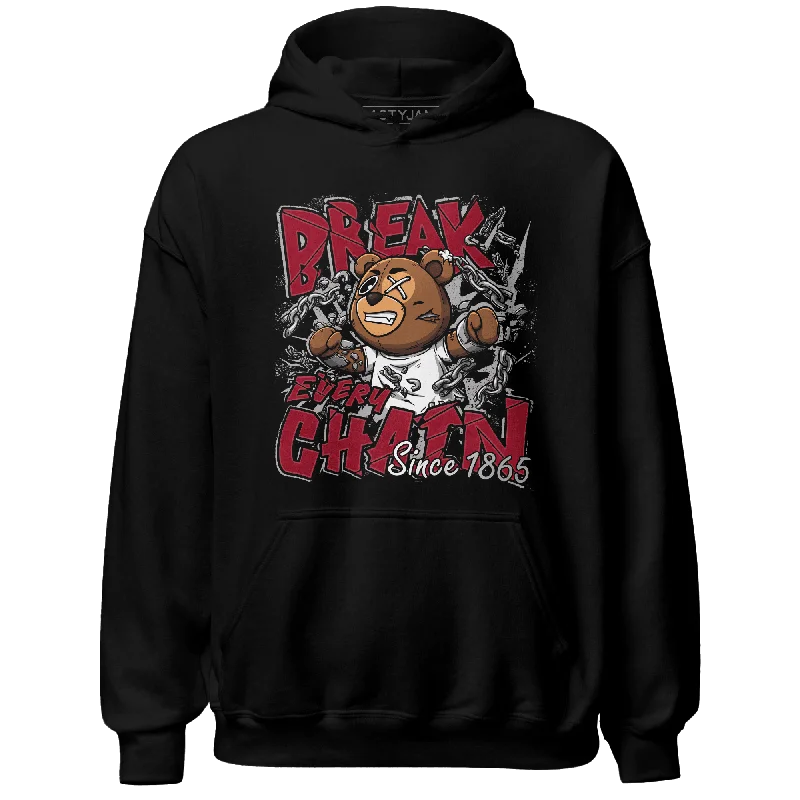 NastyJamz Retro Red Taxi 12s Hoodie Match BER Break Chain