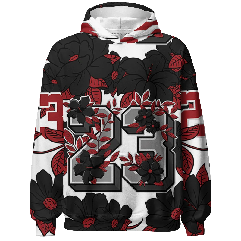 NastyJamz Retro Red Taxi 12s Sweatshirt Match 23 Floral 3D All-Over Print